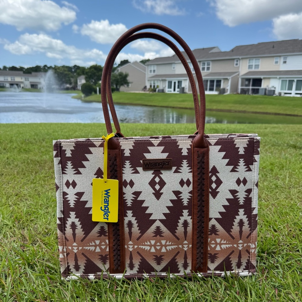 Wrangler Brown and Cream Patterned western canvas Women's Bag